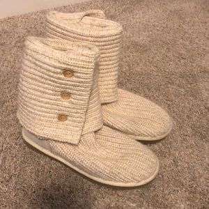 Gold/Cream Knit Ugg Boots